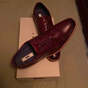 Joseph Abboud Burgundy dress shoes used 1 time size 12 like brand new
